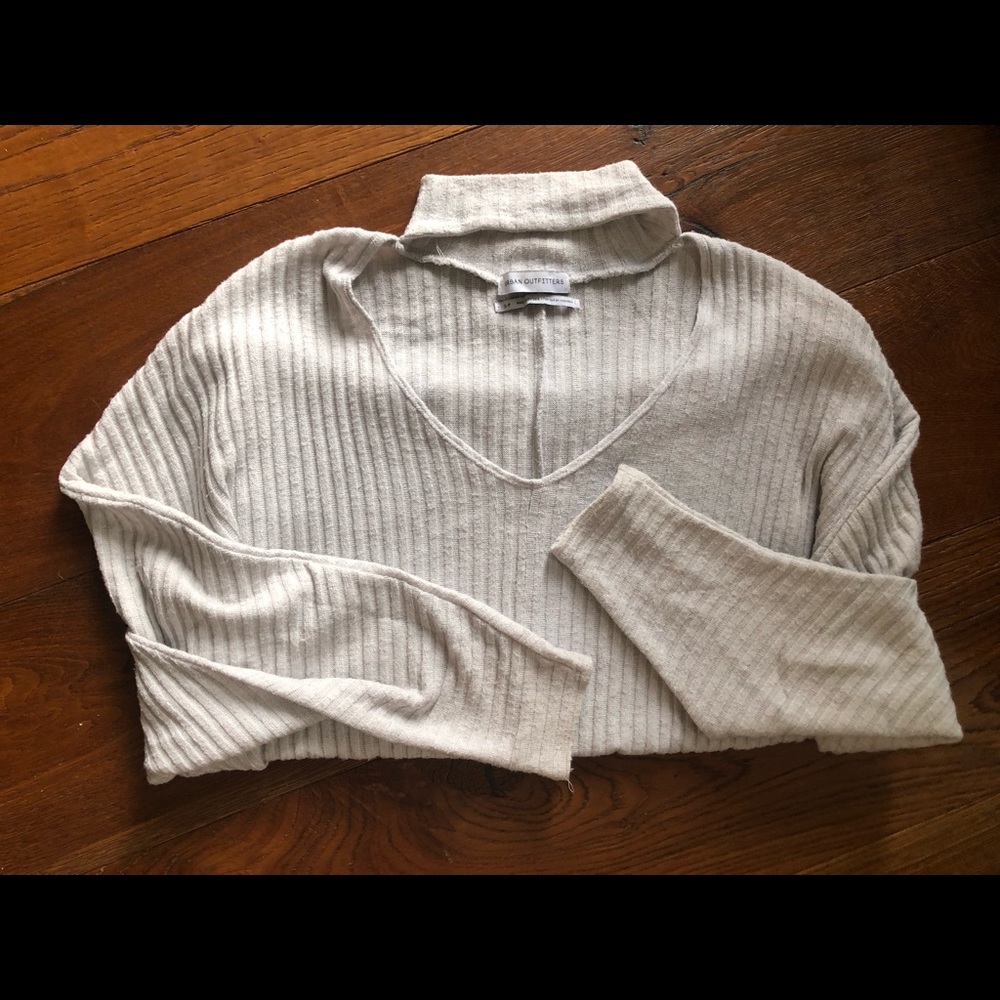 Urban Outfitters Gray Ribbed Sweater